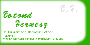 botond hermesz business card